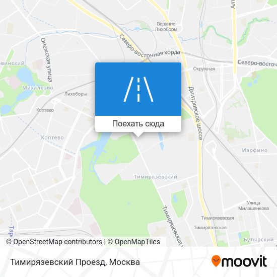 Карта Тимирязевский Проезд