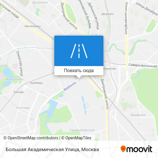 Карта Большая Академическая Улица