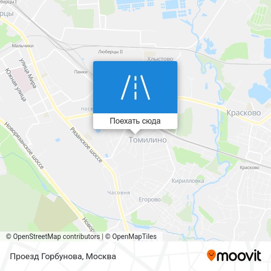 Карта Проезд Горбунова