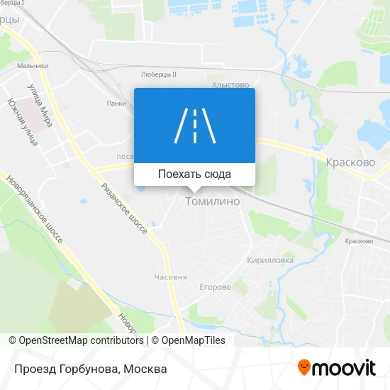 Карта Проезд Горбунова