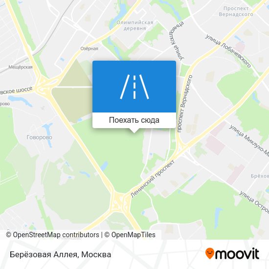 Карта Берёзовая Аллея