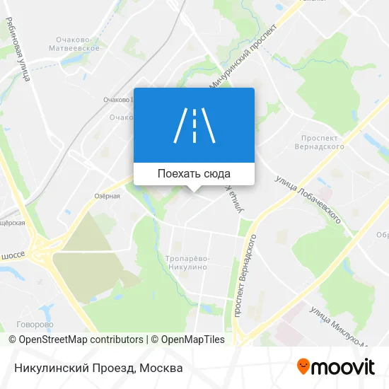 Карта Никулинский Проезд