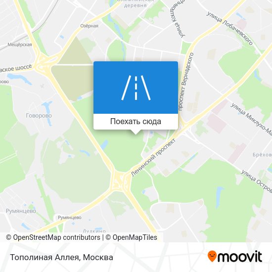 Карта Тополиная Аллея