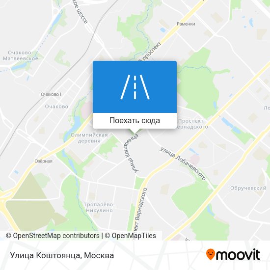 Карта Улица Коштоянца