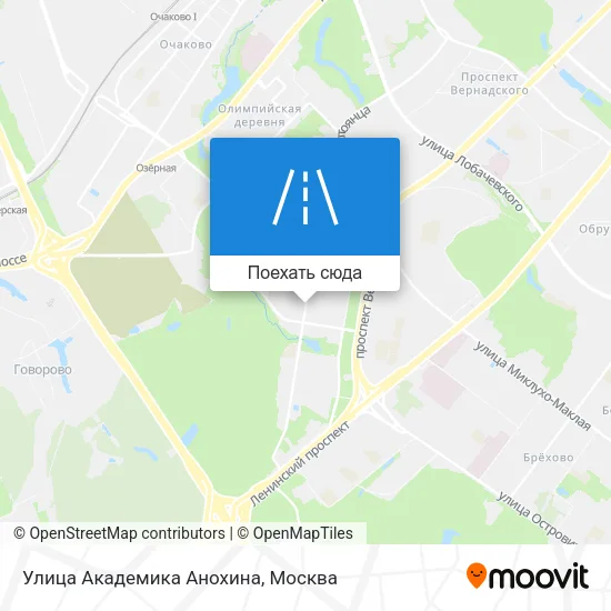 Карта Улица Академика Анохина