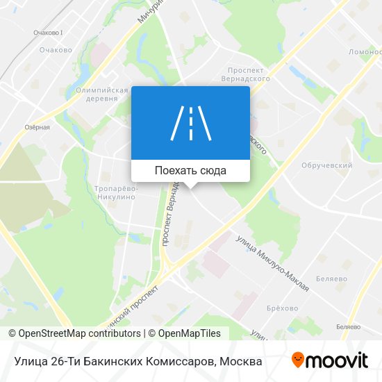 Карта Улица 26-Ти Бакинских Комиссаров