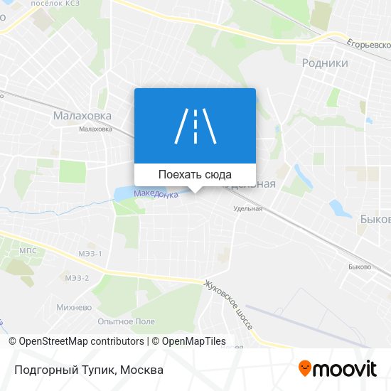Карта Подгорный Тупик