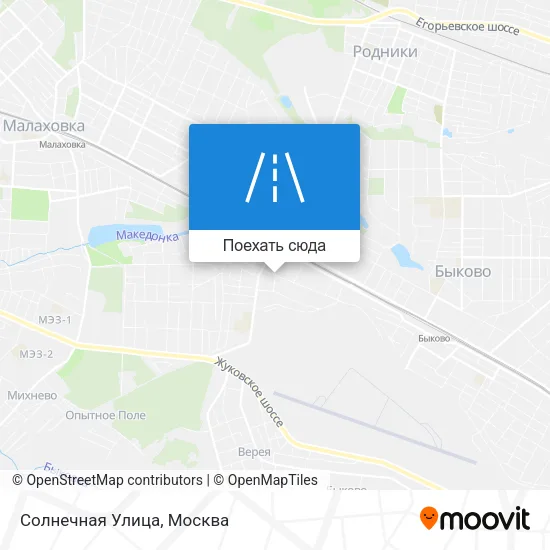 Карта Солнечная Улица
