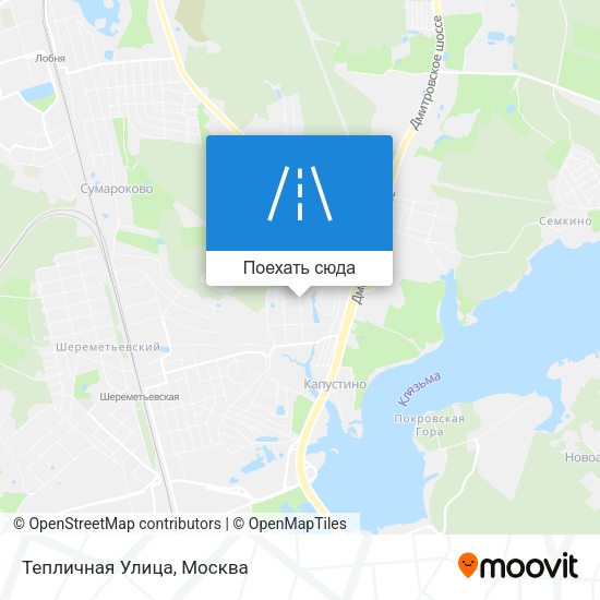 Карта Тепличная Улица