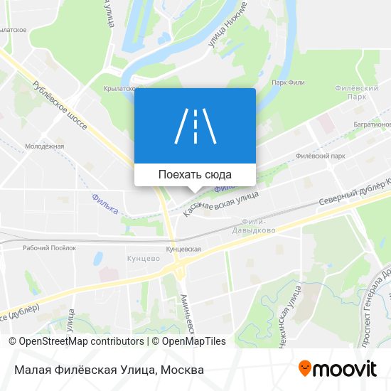 Карта Малая Филёвская Улица