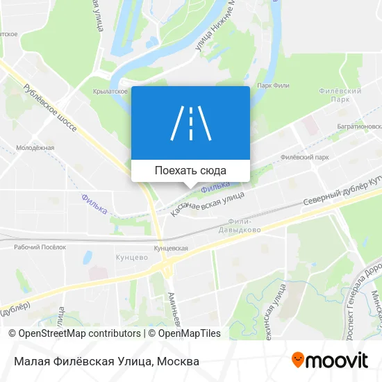 Карта Малая Филёвская Улица