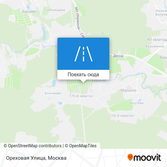 Карта Ореховая Улица