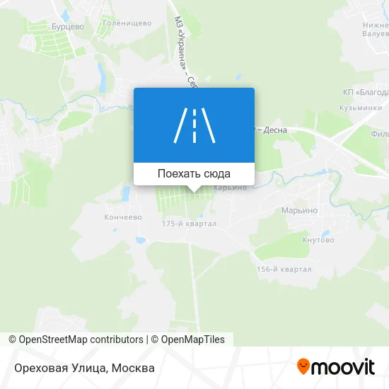 Карта Ореховая Улица