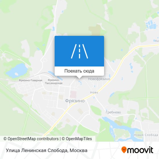 Карта Улица Ленинская Слобода