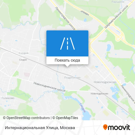 Карта Интернациональная Улица