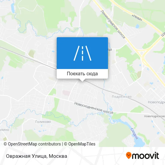 Карта Овражная Улица