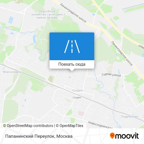 Карта Папанинский Переулок