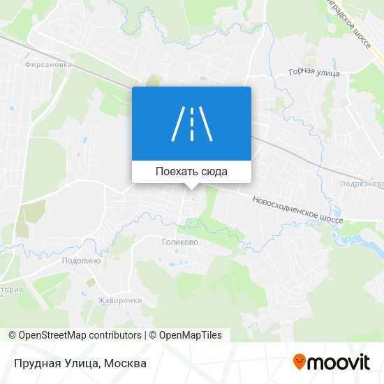 Карта Прудная Улица