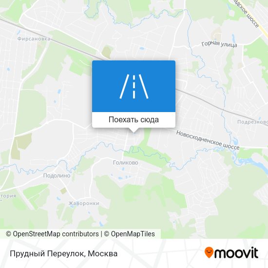 Карта Прудный Переулок