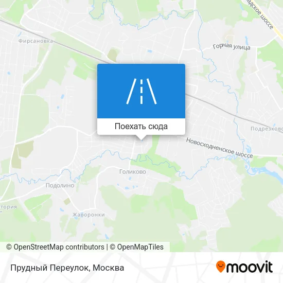 Карта Прудный Переулок