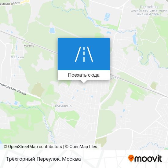 Карта Трёхгорный Переулок