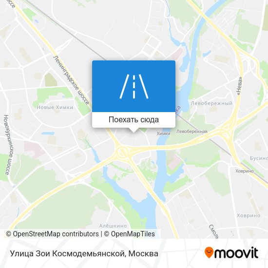 Карта Улица Зои Космодемьянской