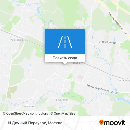 Карта 1-Й Дачный Переулок