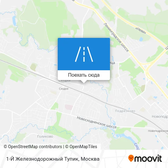 Карта 1-Й Железнодорожный Тупик