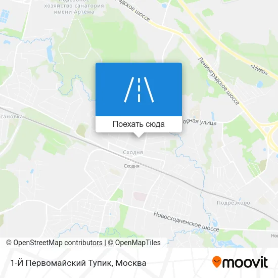 Карта 1-Й Первомайский Тупик