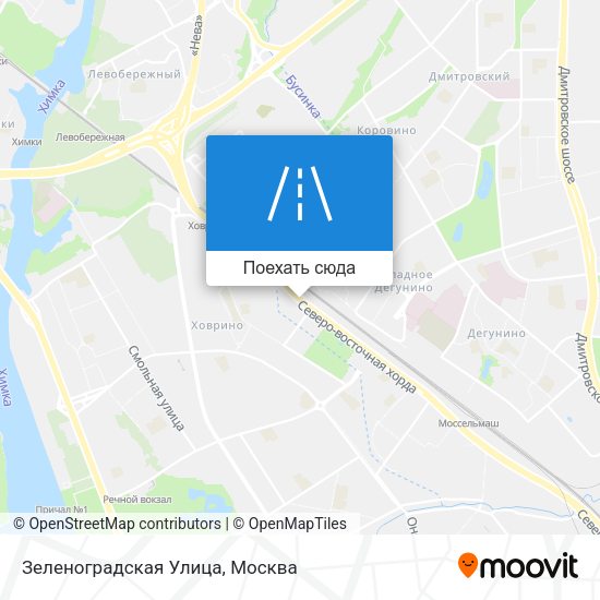 Карта Зеленоградская Улица