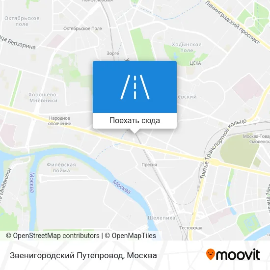 Карта Звенигородский Путепровод