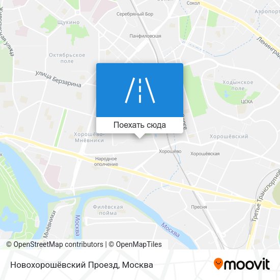 Карта Новохорошёвский Проезд