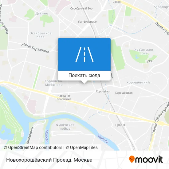 Карта Новохорошёвский Проезд