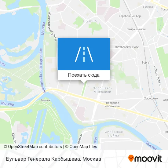 Карта Бульвар Генерала Карбышева