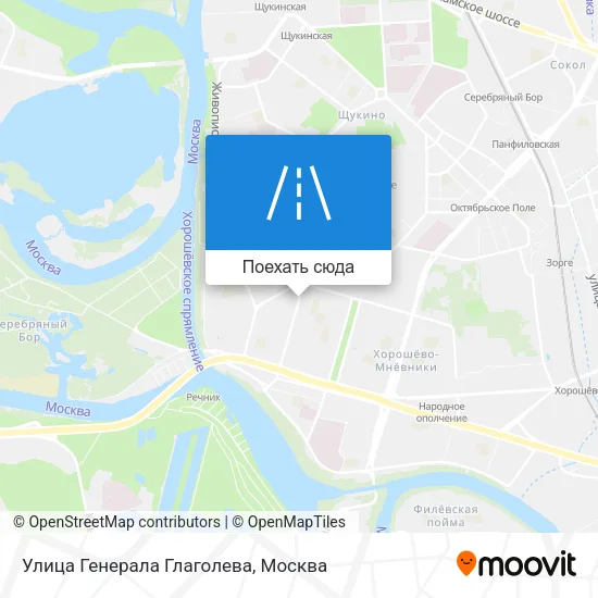 Карта Улица Генерала Глаголева