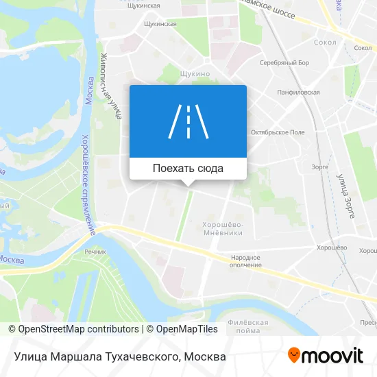 Карта Улица Маршала Тухачевского