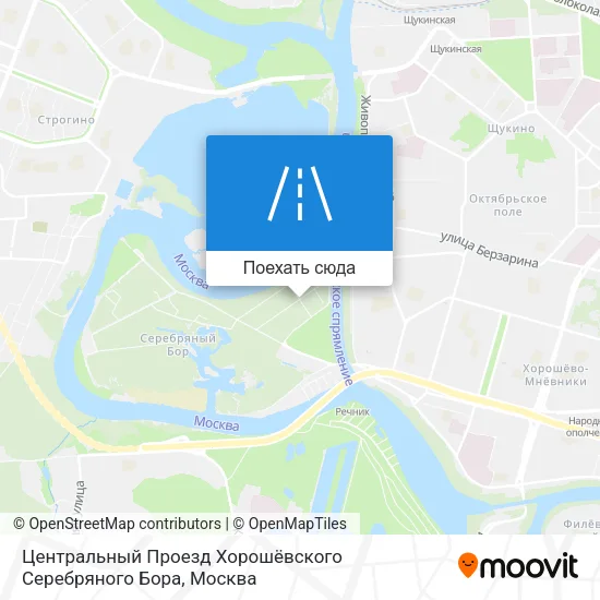 Карта Центральный Проезд Хорошёвского Серебряного Бора
