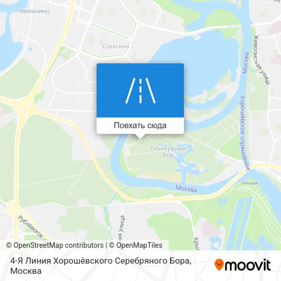 Карта 4-Я Линия Хорошёвского Серебряного Бора