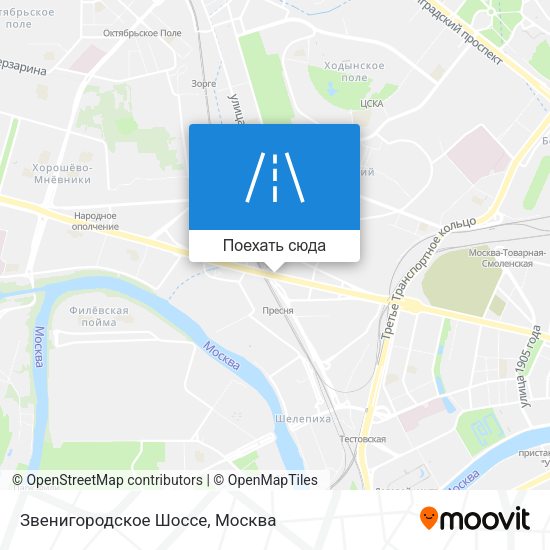 Карта Звенигородское Шоссе