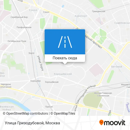 Карта Улица Гризодубовой