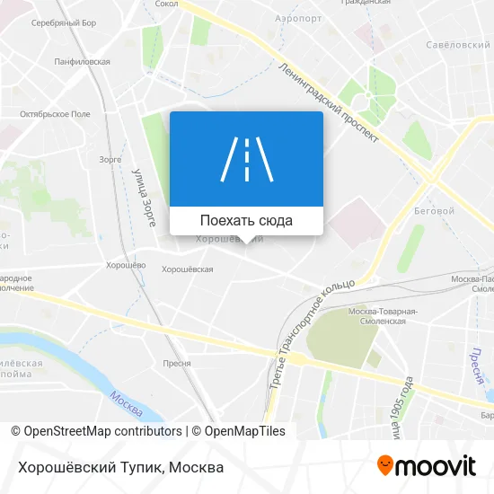 Карта Хорошёвский Тупик