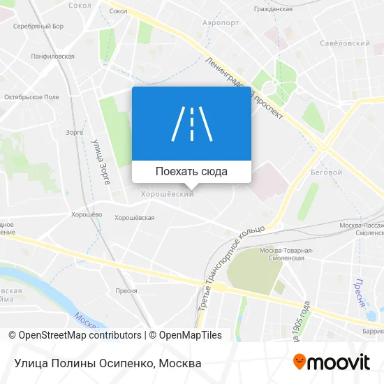 Карта Улица Полины Осипенко