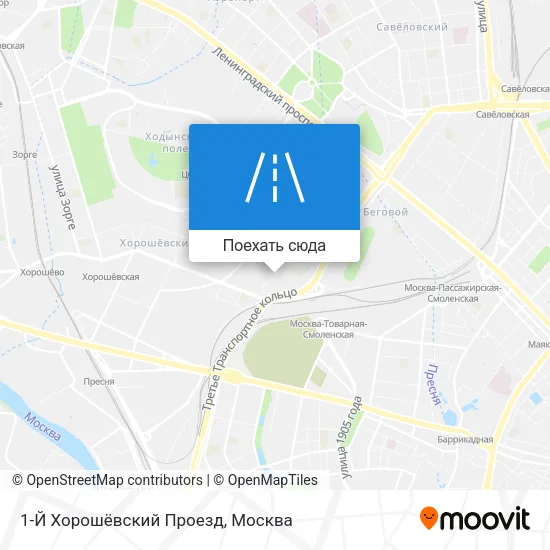 Карта 1-Й Хорошёвский Проезд