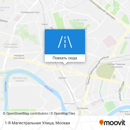 Карта 1-Я Магистральная Улица