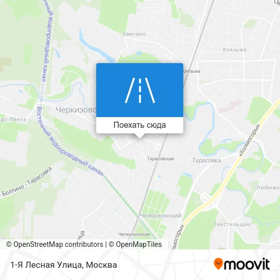 Карта 1-Я Лесная Улица