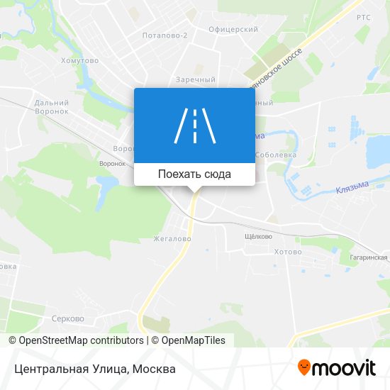 Карта Центральная Улица