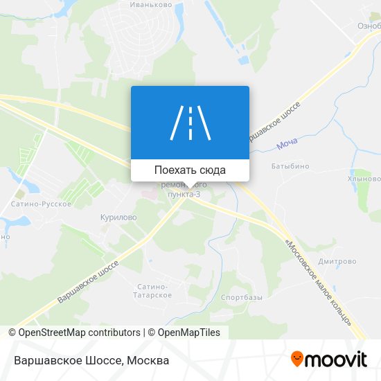 Карта Варшавское Шоссе