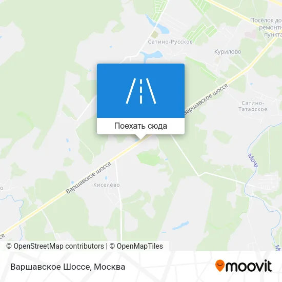 Карта Варшавское Шоссе