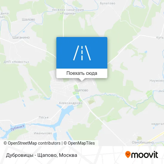 Карта Дубровицы - Щапово