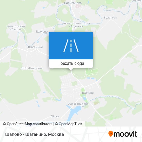 Карта Щапово - Шаганино